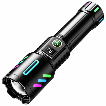 Ручний акумуляторний ліхтар Bailong 1143 (1200 Лм, PM10-TG, Zoom, Power Bank, Type-C) B-1143 фото