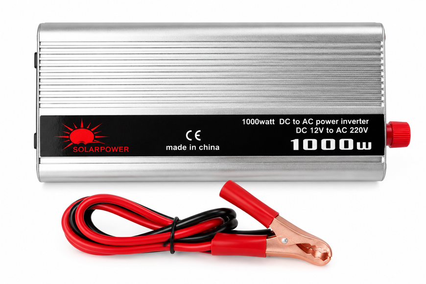 Автомобільний інвертор Solar Power 1000W (перетворювач напруги з 12V на 220V, USB, захист) SP-1000W фото