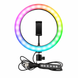 Кільцева RGB лампа MJ33 33 см з тримачем для смартфона MJ-33RGB фото 3