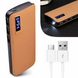 Повербанк 20000 мА&middot;ч 3&times;USB LCD-дисплей корпус из экокожи, коричневый PB-20BR фото 3