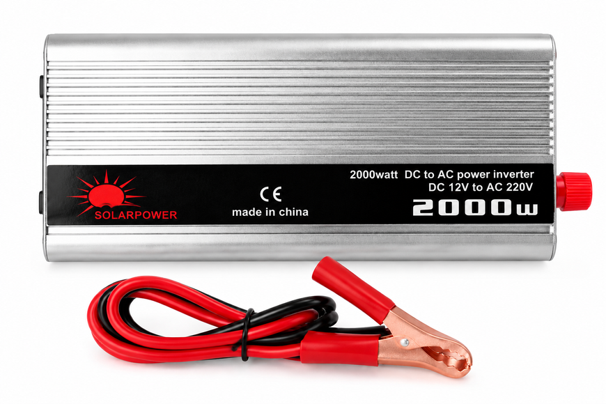 Автомобільний інвертор Solar Power 2000W (перетворювач напруги з 12V на 220V, USB, захист) SP-2000W фото