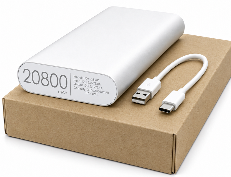Зовнішній акумулятор Power Bank Mi 20800 mAh у металевому корпусі Mi-20800 фото